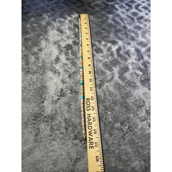 vtg  Native American Navajo sterling Silver 925  turquoise Heishi Shell necklace - Picture 6 of 6